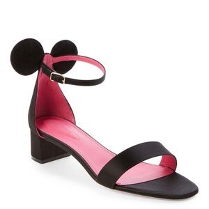 OSCAR TIYE LUXURY MINNIE MOUSE SATIN SANDALS
